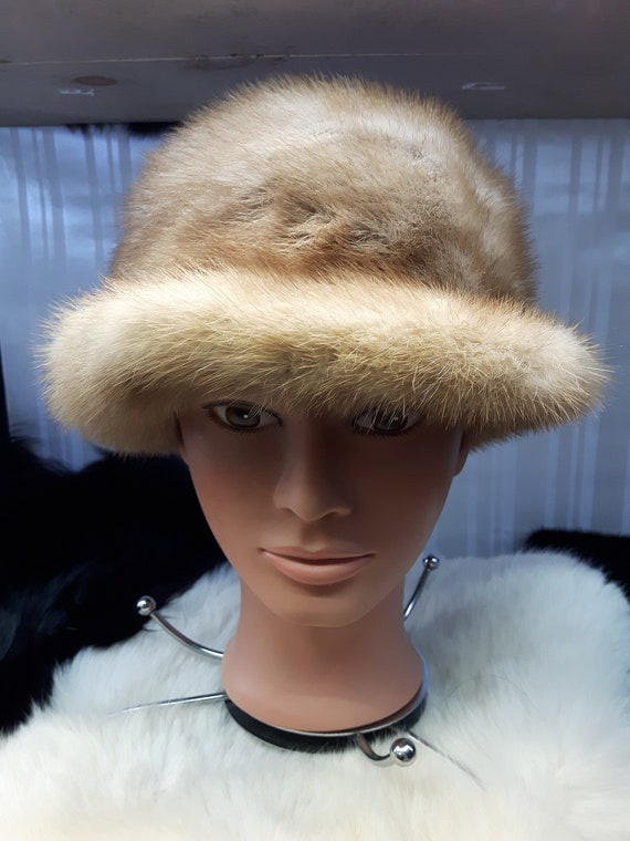 Mid Century 1960s Vintage Dark Brown Faux Fur Pillbox Hat from Knollenberg/'s Richmond Indiana Size 21 12 60s Women/'s Winter Clothing