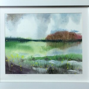Hatfield moors. Watercolour contemporary art