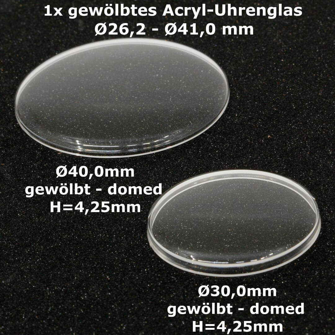 DOMED ACRYLIC Watch Glass Watch Glass Replacement Glass Curved Pocket