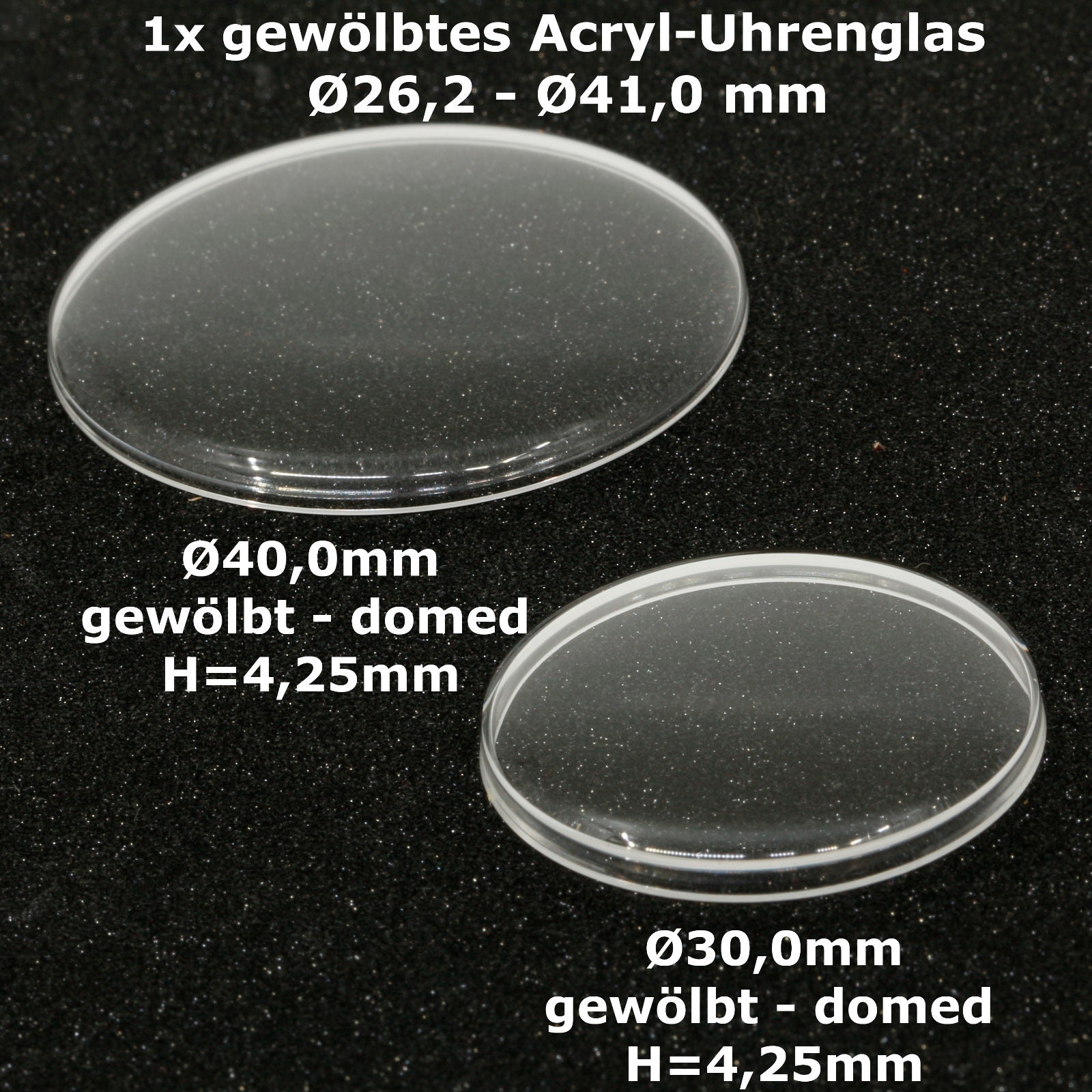 DOMED ACRYLIC Watch Glass Watch Glass Replacement Glass Curved Pocket