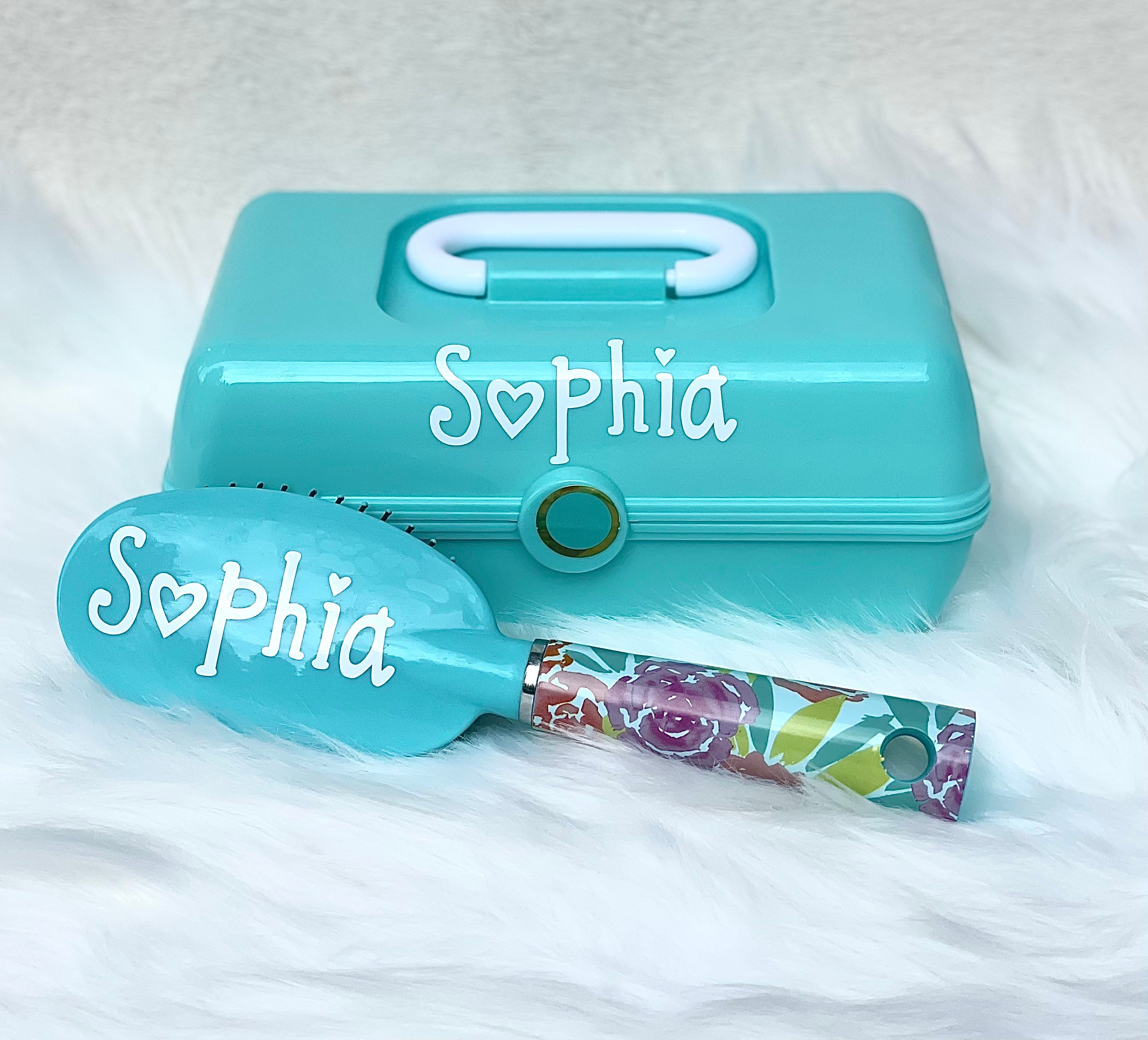 Personalized Caboodle and Hair Brush Set Birthday Party Etsy