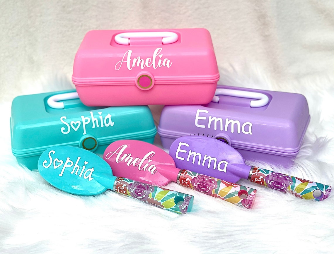 Personalized Caboodle and Hair Brush Set Birthday Party Etsy