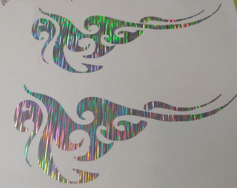 Tribal Knight Holographic Decals, Car Truck Bumper Stickers