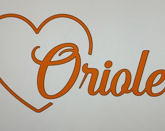 Baltimore Orioles Decal: American League East Champions, Heart Design