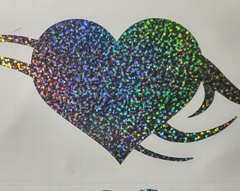 Tribal Heart Holographic Vinyl Decal