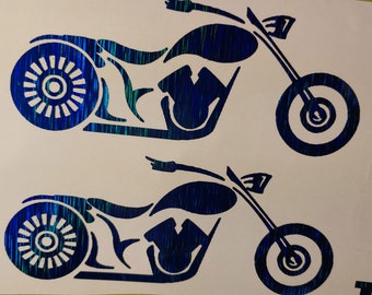 Holographic Motorcycle Decal, Custom Chopper Bike, Car Truck Van