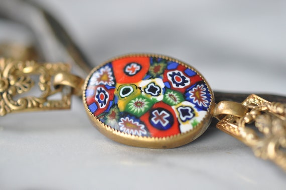 Unusual Art Deco Millefiori Bracelet - image 2