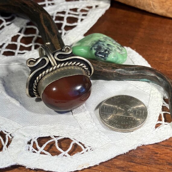 Dome Set Carnelian Statement Ring - image 5