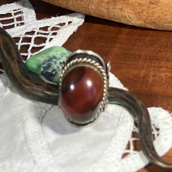 Dome Set Carnelian Statement Ring - image 1