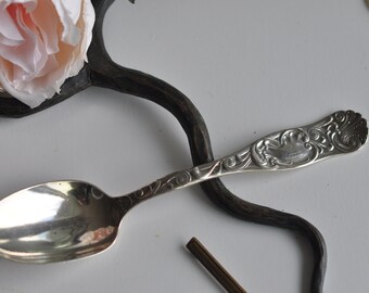 Sterling Dessert/Oval Soup Spoon Pattern "Diane" from Towle  1889 Faint Monogram