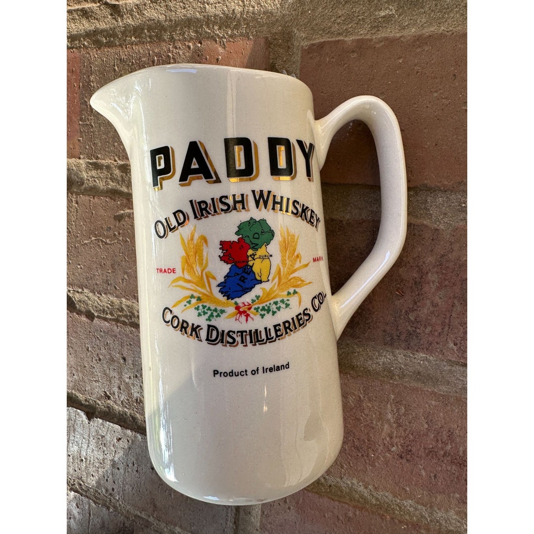 Vintage PADDY Old IRISH WHISKEY Jug Carrigdhoun Pottery Coop Etsy
