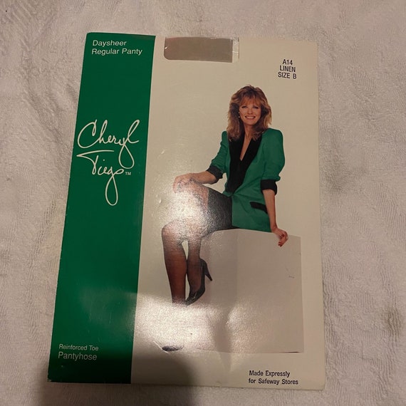 Vintage Cheryl Tiegs Pantyhose Daysheer Linen Size B New In Etsy