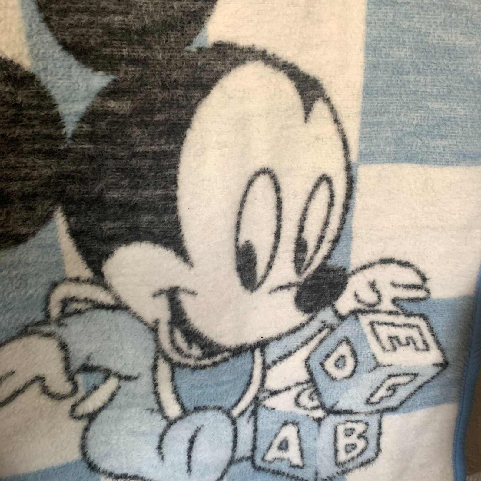 Vintage BIEDERLACK Disney MICKEY MOUSE Baby Blanket 29 x 37 Etsy