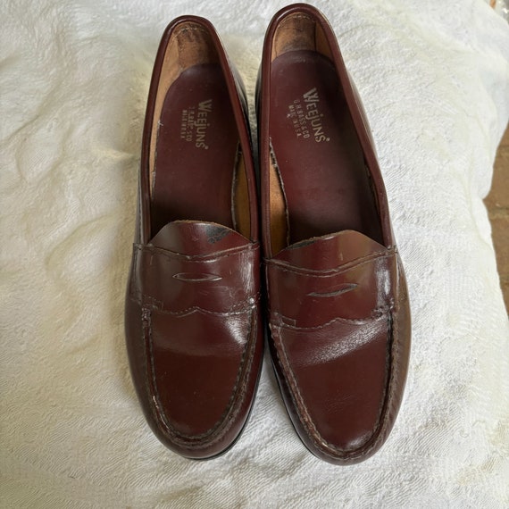 Vintage G H BASS WEEJUNS Penny Loafers Oxblood Ma… - image 2