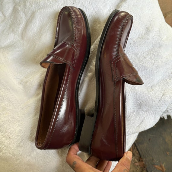 Vintage G H BASS WEEJUNS Penny Loafers Oxblood Ma… - image 4