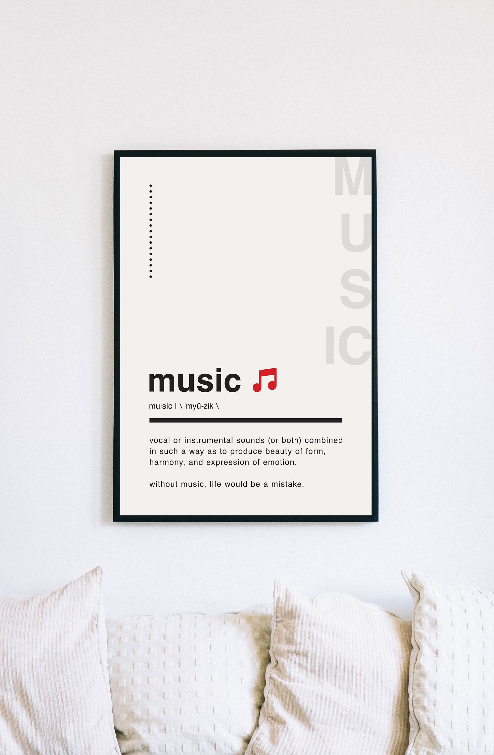 Music Definition Art/Printable Art/Music Poster/Music Etsy