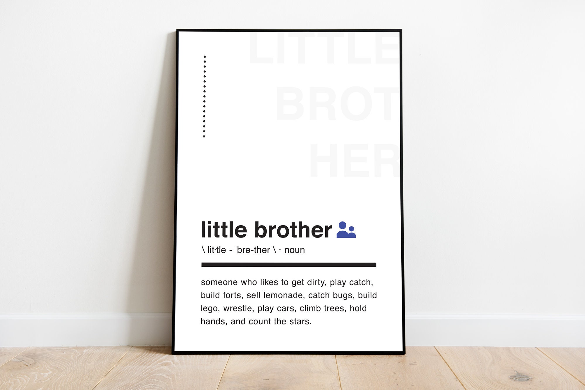 Little Brother Definition Wall Art/printable Wall Art/little Etsy