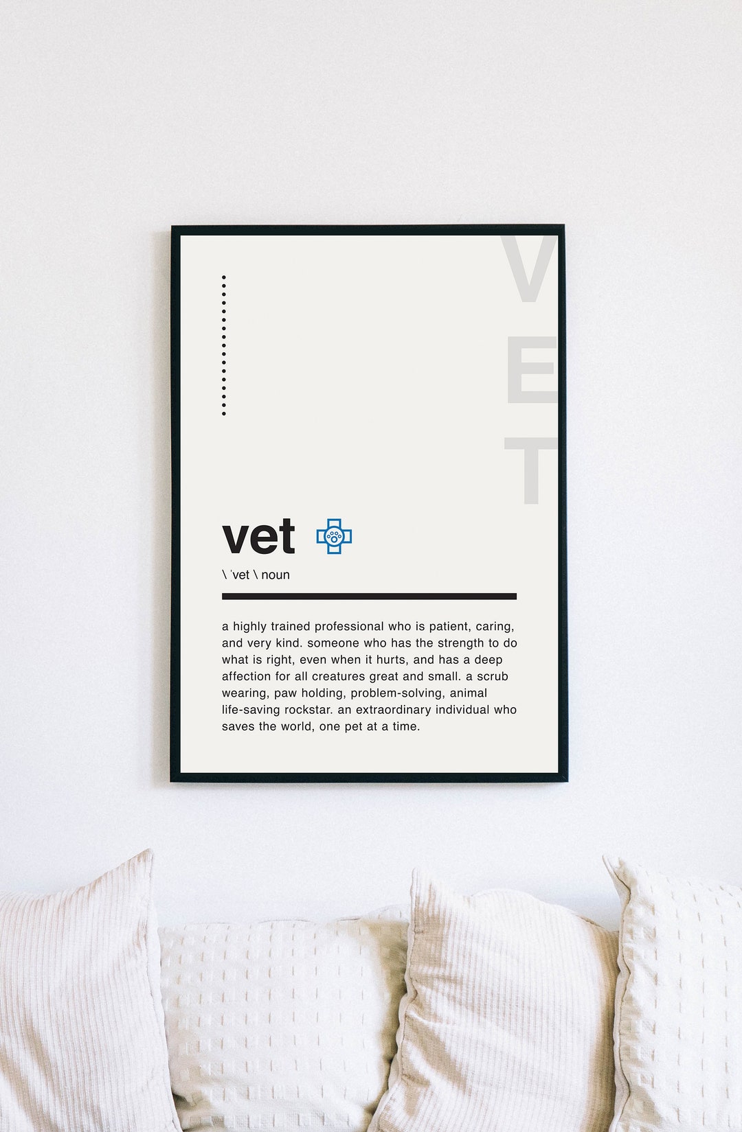 Vet Definition Wall Art/printable Art/vet Definition Poster/vet Wall