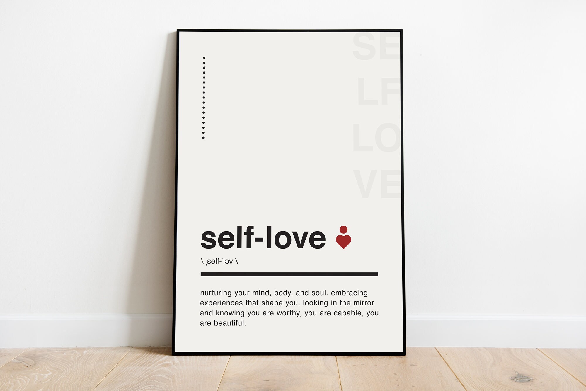 SelfLove Definition Wall Art/Printable Wall Art/Self Love Poster/Self