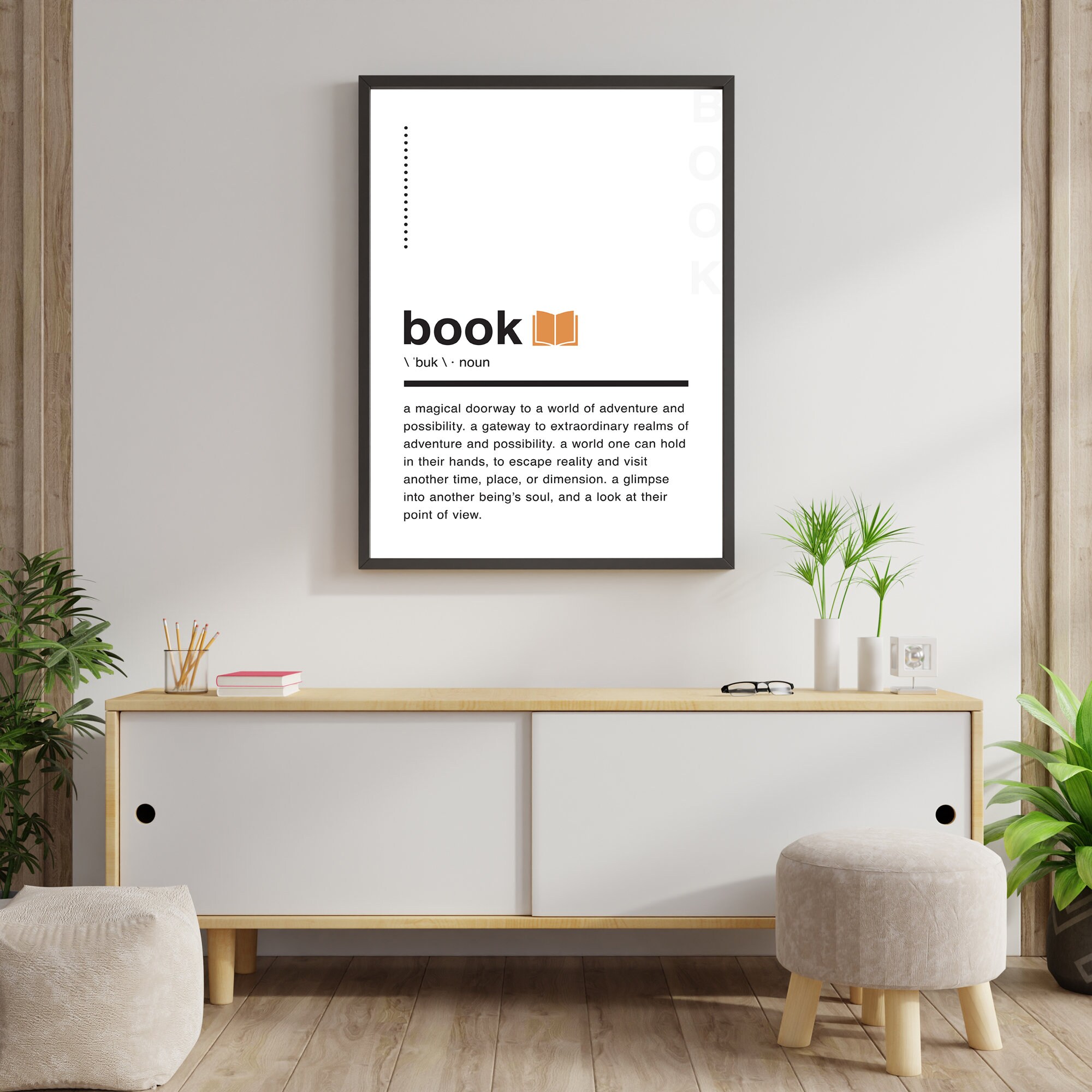 Book Definition Wall Art/printable Wall Art/book Quote/book Definition