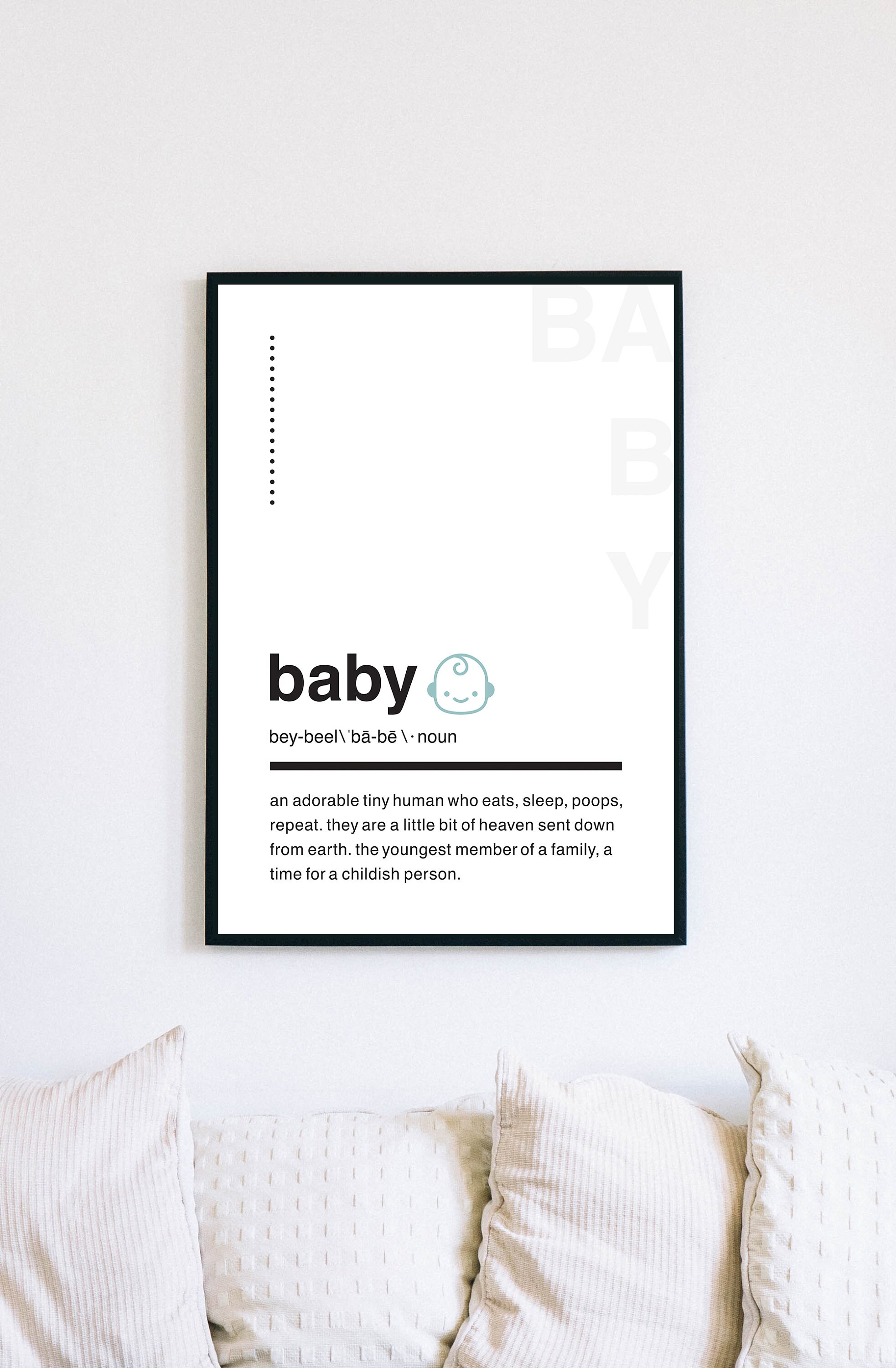 Baby Definition Wall Art/printable Wall Art/baby Etsy