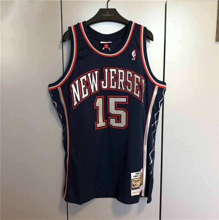 Throwback Jersey New Jersey Nets 15 Vince Carter Basketball Etsy