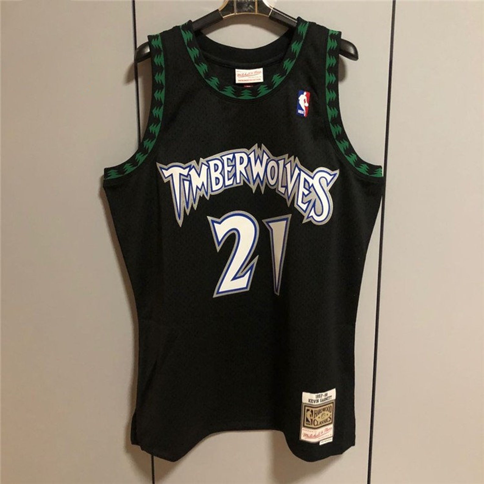 Throwback Jersey Timberwolves 21 Kevin Basketball Etsy