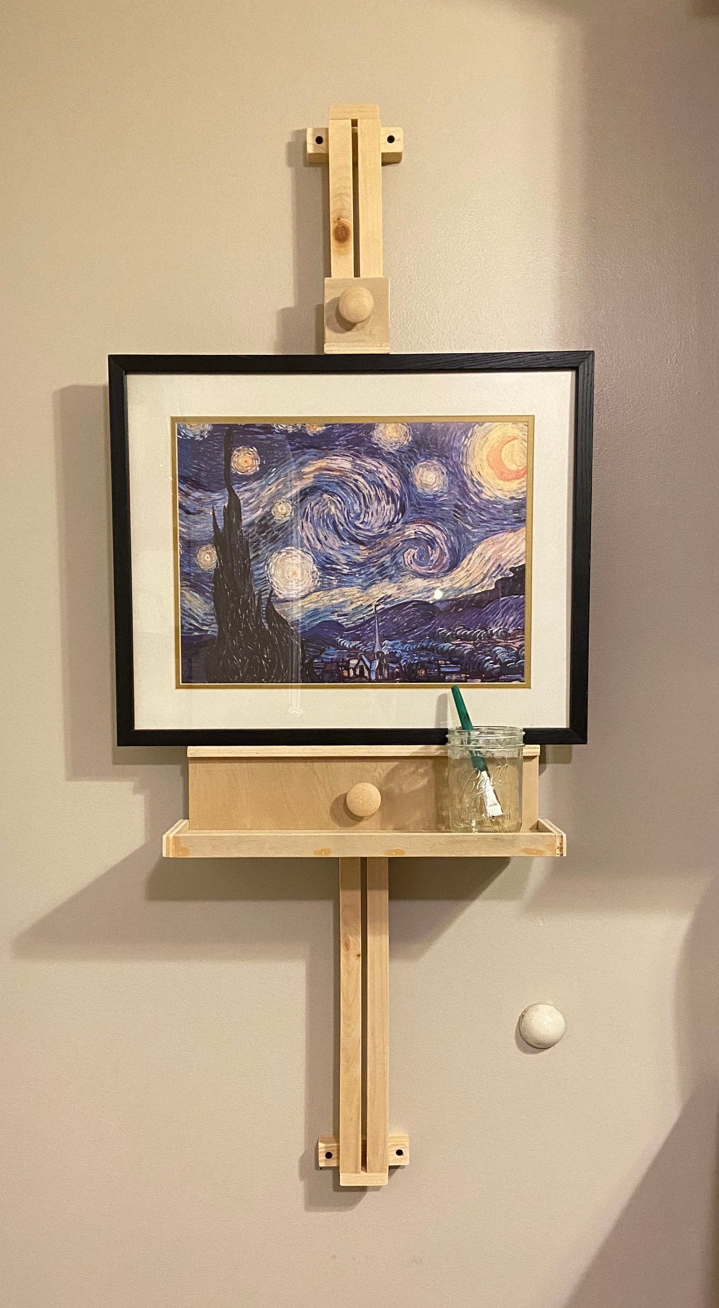 Wall Mounted Artist Easel Wall Easel Painting Easel Artwork Etsy