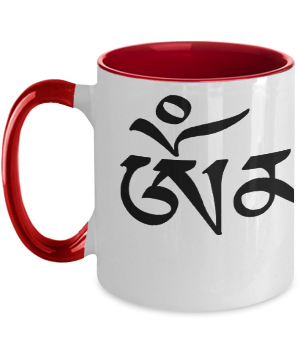 OM MANI Padme Hum, Sanskrit Mantra Coffee Mug OR Tea Cup, Tibetan