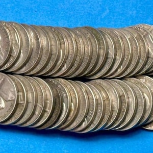 Estate Sale ~ Roll of 40 Old Jefferson Nickels (1939–1964) – Vintage U.S. Collectors Coins