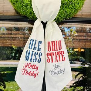 House Divided Wreath Sash! Choose 2 of your favorite teams for your CUSTOM House Divided Sash!