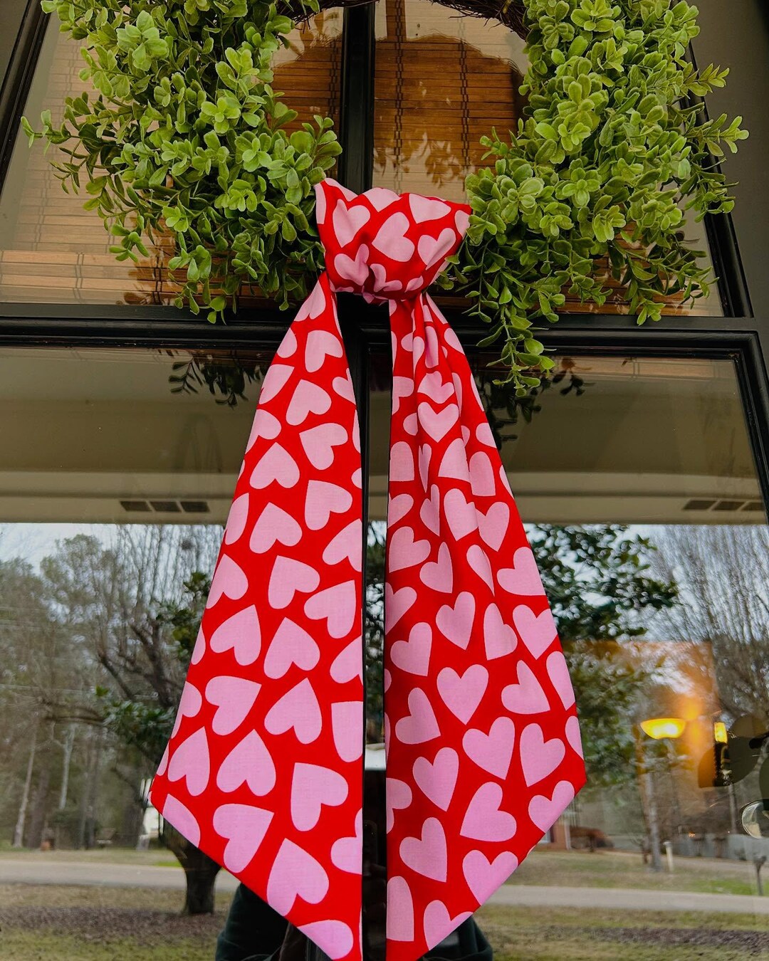 Valentine's Wreath Sash, Pink/red Hearts Wreath Sash - Etsy
