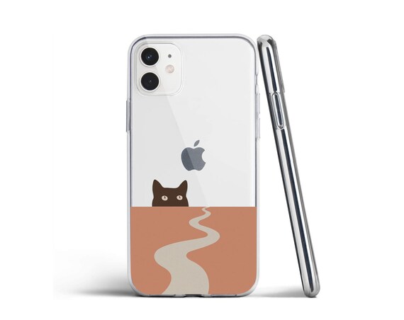 Minimalist Cat Phone Case For Iphone 12 Case Iphone 11 Case Etsy