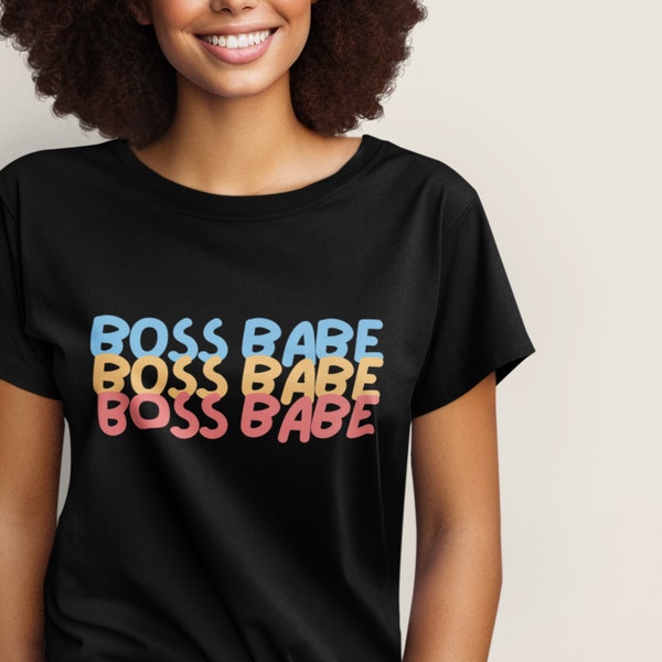 Boss On Boss T-Shirt, Entrepreneurship, Women Empowerment, Motivational Tee, Typography Tee, Trendy Tee