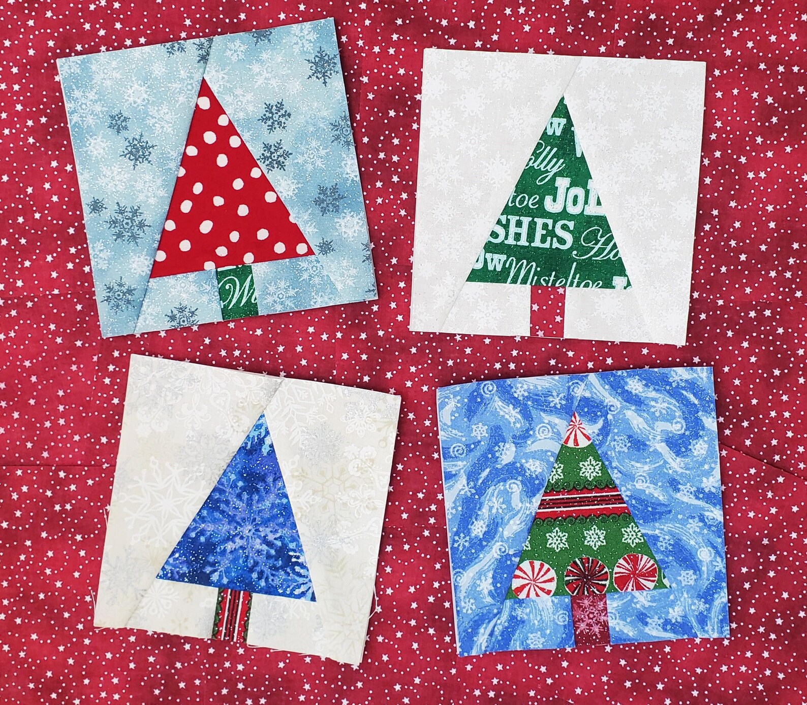 Tree FPP Quilt Block Templates: Christmas Tree Paper Piecing (digital ...