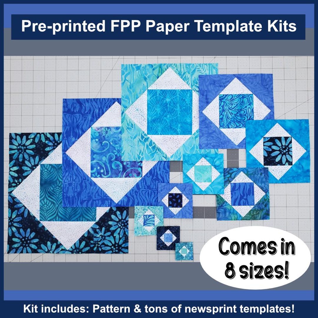 Economy Block FPP Templates Pre-printed on Newsprint: 8 Sizes - Etsy