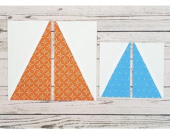 Half Rectangle Triangle (HRT) Quilt Block FPP Templates: 11 Sizes (Digital Download)
