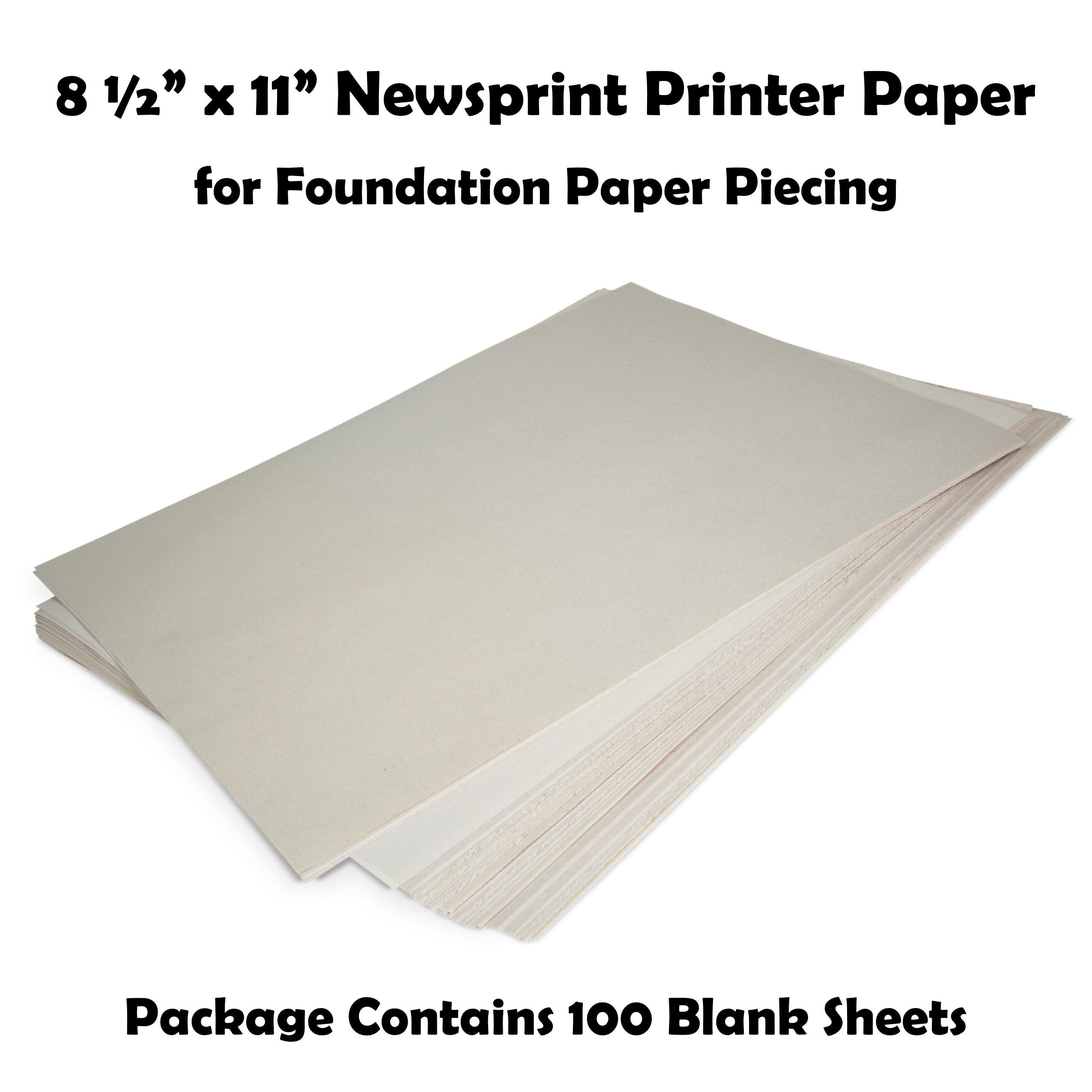 FPP Paper for Printing FPP Templates: 100 Sheets of Newsprint 8.5