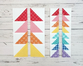 HST in a Row FPP Quilt Pattern: 6 Sizes (Digital Download)