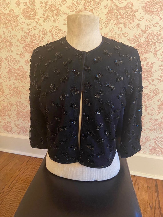 Vintage Scottish Braemar Handbeaded Cardigan