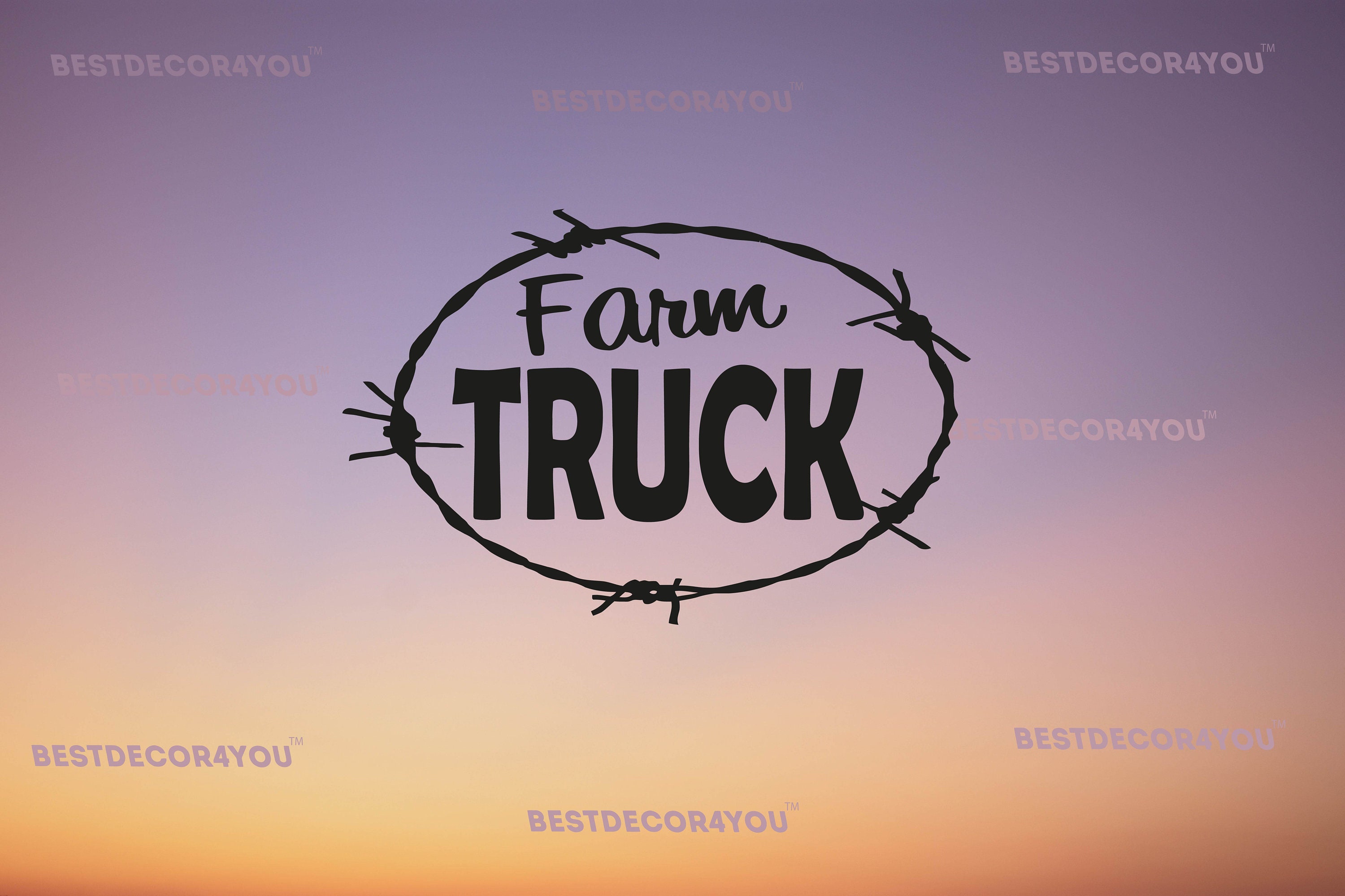 Farm Truck Decal Sticker for Car Truck Window 6.0 Inch | Etsy