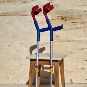 Multicolored German-Made Crutches
