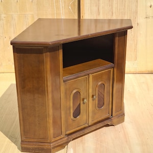 Dark Wood Corner Shelf Unit ??? 150 X 150 X 155 Cm, Stylish Wooden Veneer ...