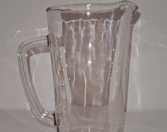 Vintage Rogaska Crystal Pitcher: Retro Drinkware with Handle