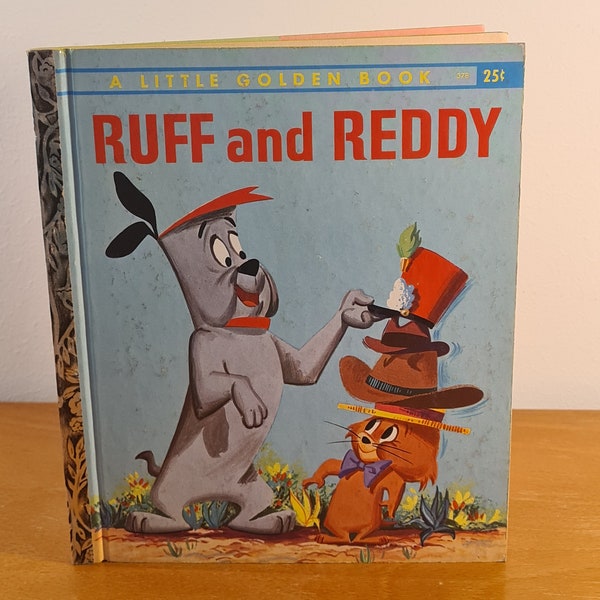 Ruff and Reddy 1959 - Hilarious Hat Hijinks with a Dog and a Cat - Retro Vintage Animal Illustrated Children's Picture book