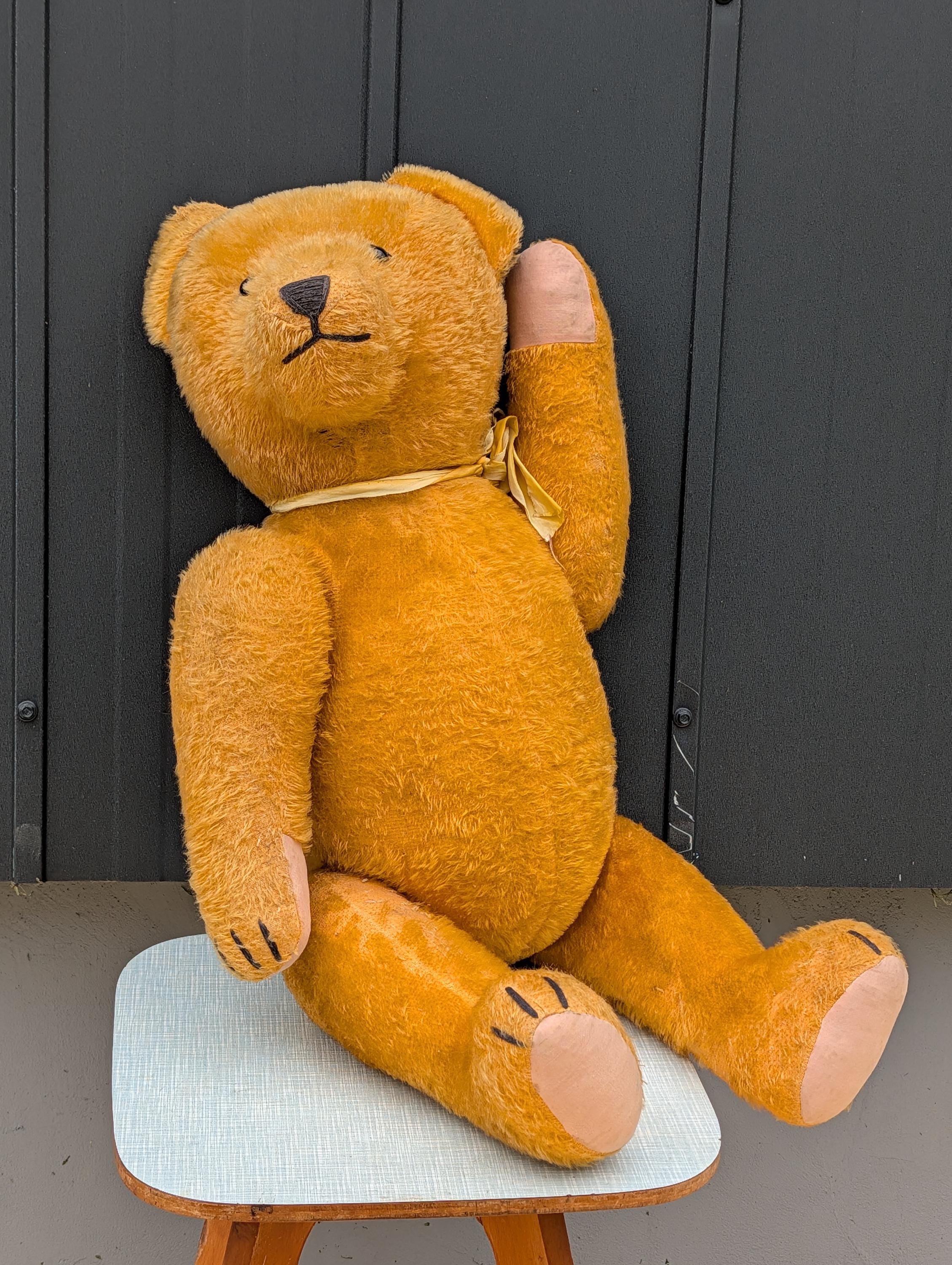 Antique straw filled teddy bear - Etsy 日本