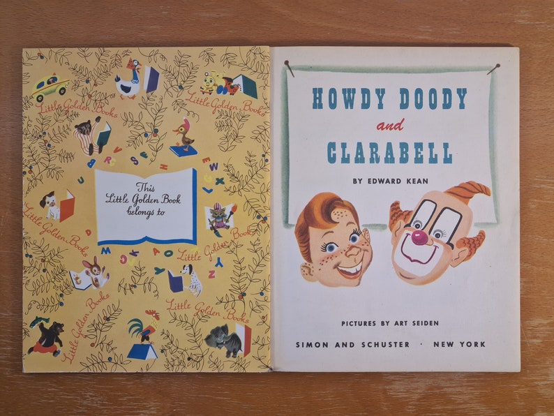 Vintage 1951 Howdy Doody and Clarabell Circus Book - Etsy