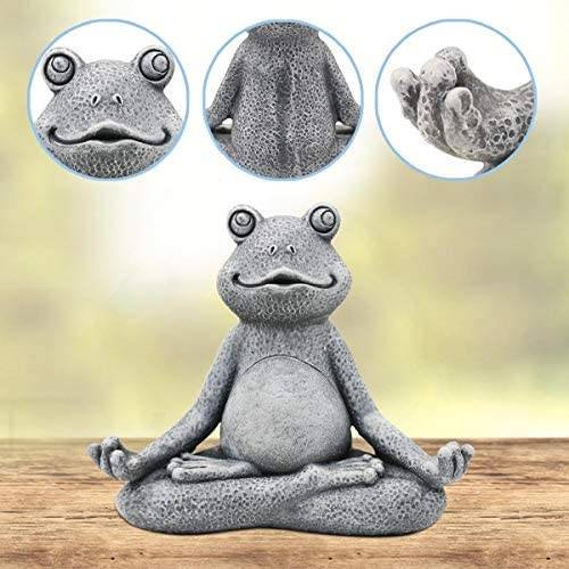 Meditating frog ornament miniatureZen yoga frog garden Etsy