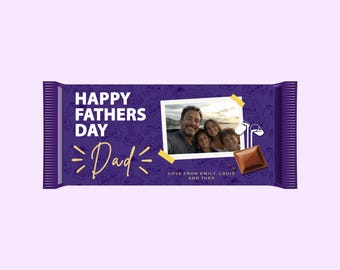 Personalised Fathers Day Chocolate Bar with Image