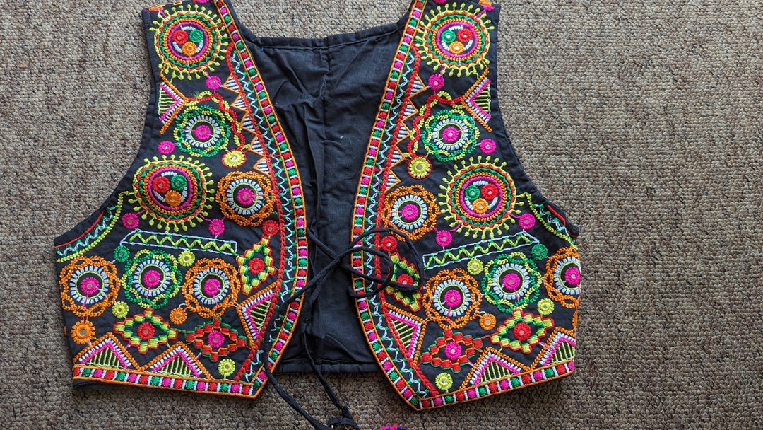Handmade Indian Women Traditional Vest Mirrorwork Using Age Old ...
